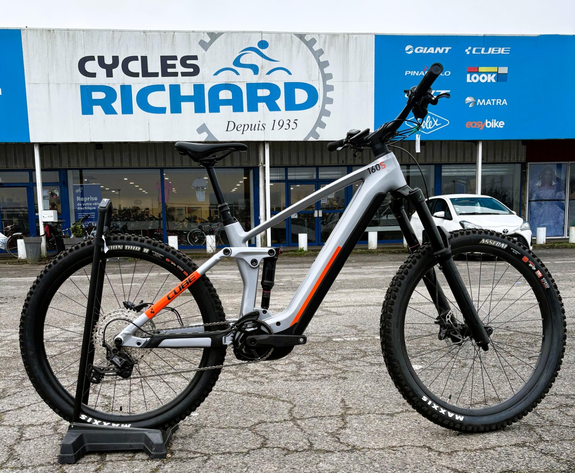 CUBE Stereo Hybrid 160 HPC SL 750 27.5 polarsilver´n´orange