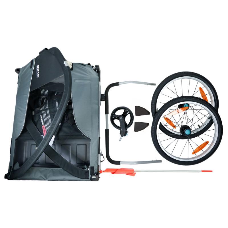 Remorque enfant convertible poussette