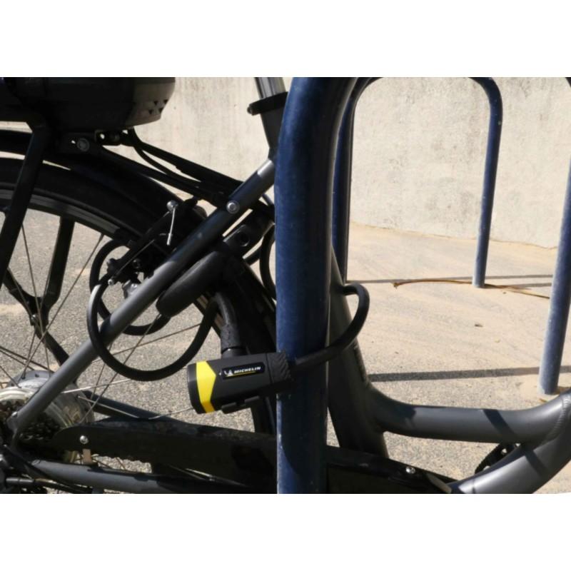 Antivol spirale à clés 200 cm Ø 12 mm + support MICHELIN